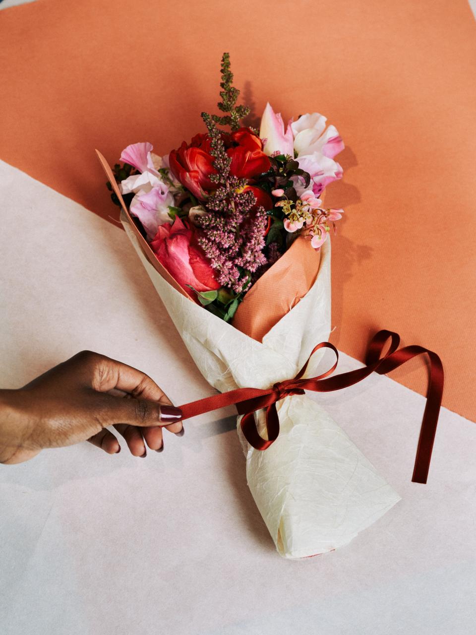 papieren flower wrap | boeket inpakken papier