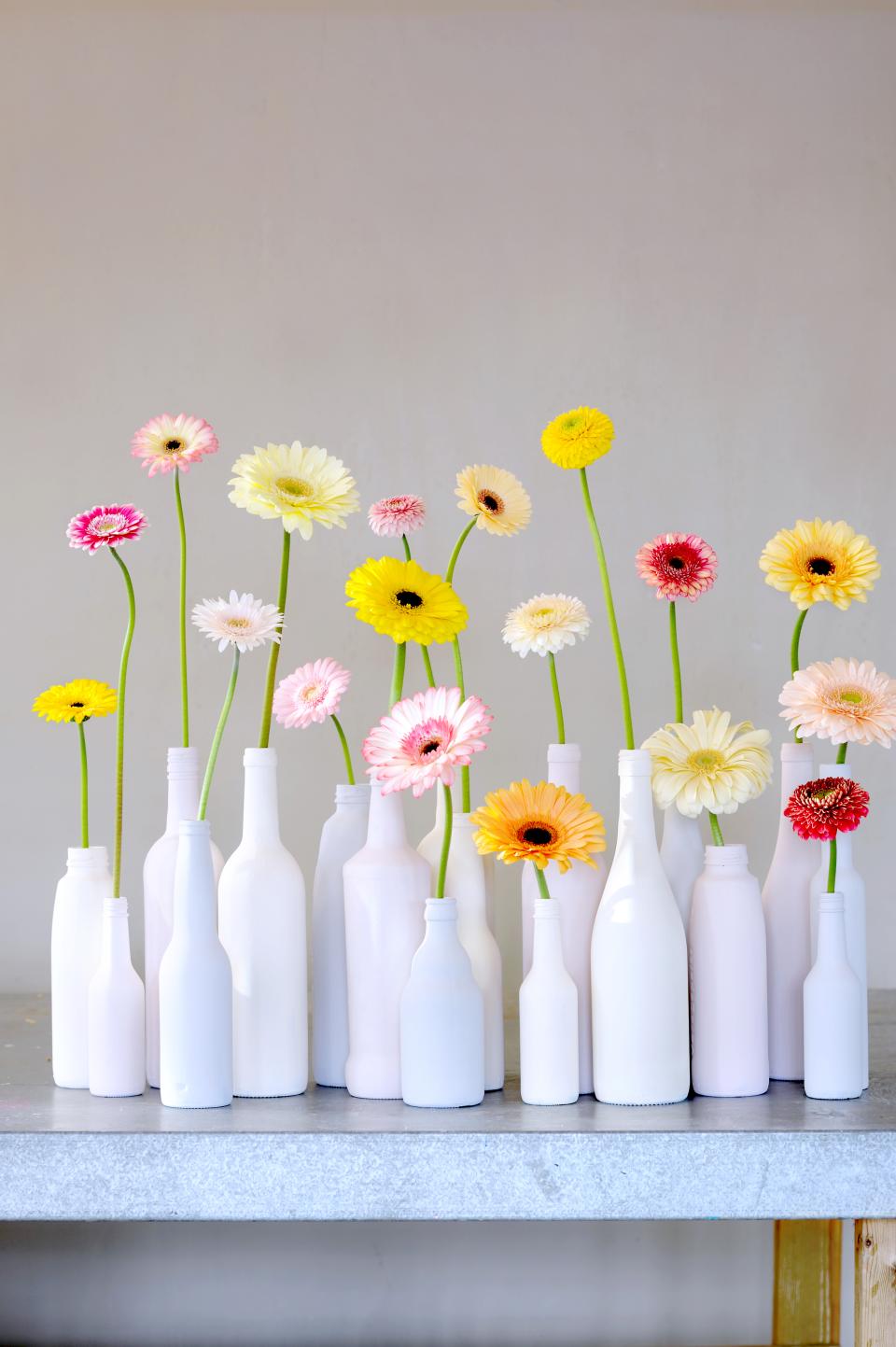 flowers in bottles flowers in bottles