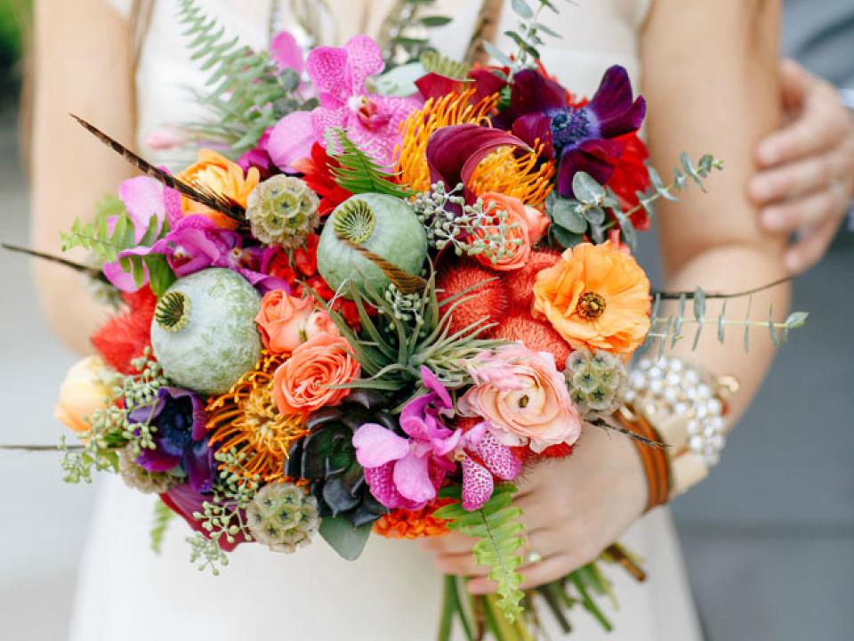 Boho-Chic Wedding Bouquet