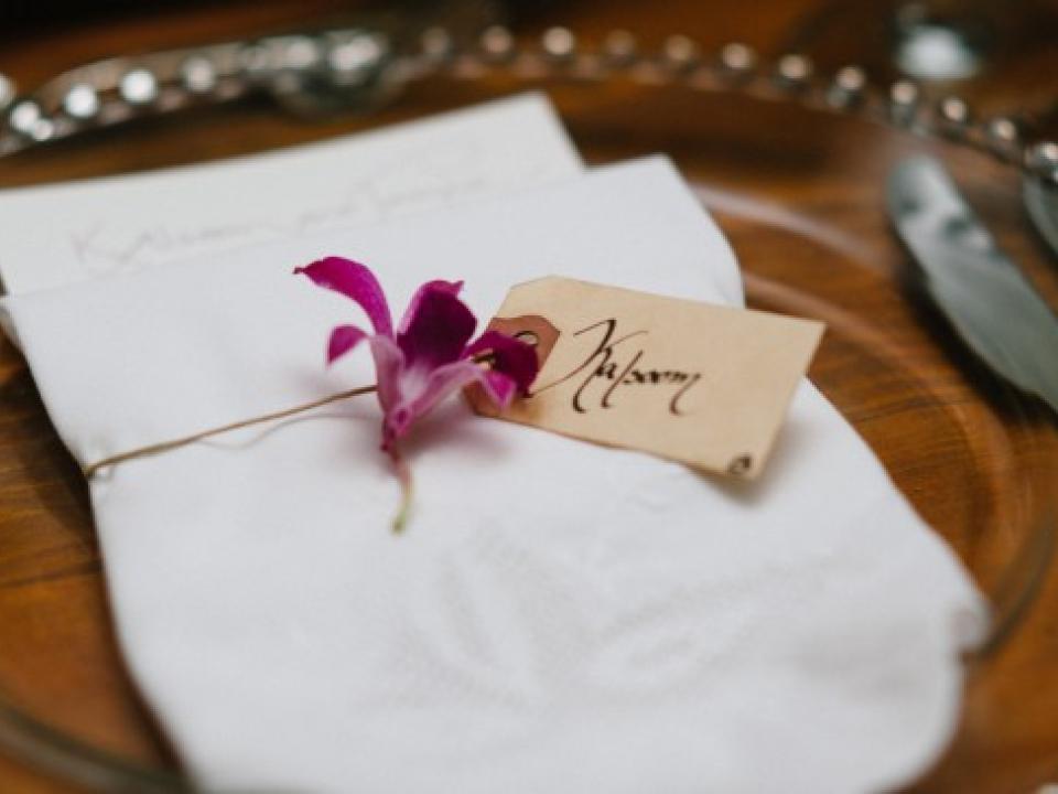 flower place card flower place card