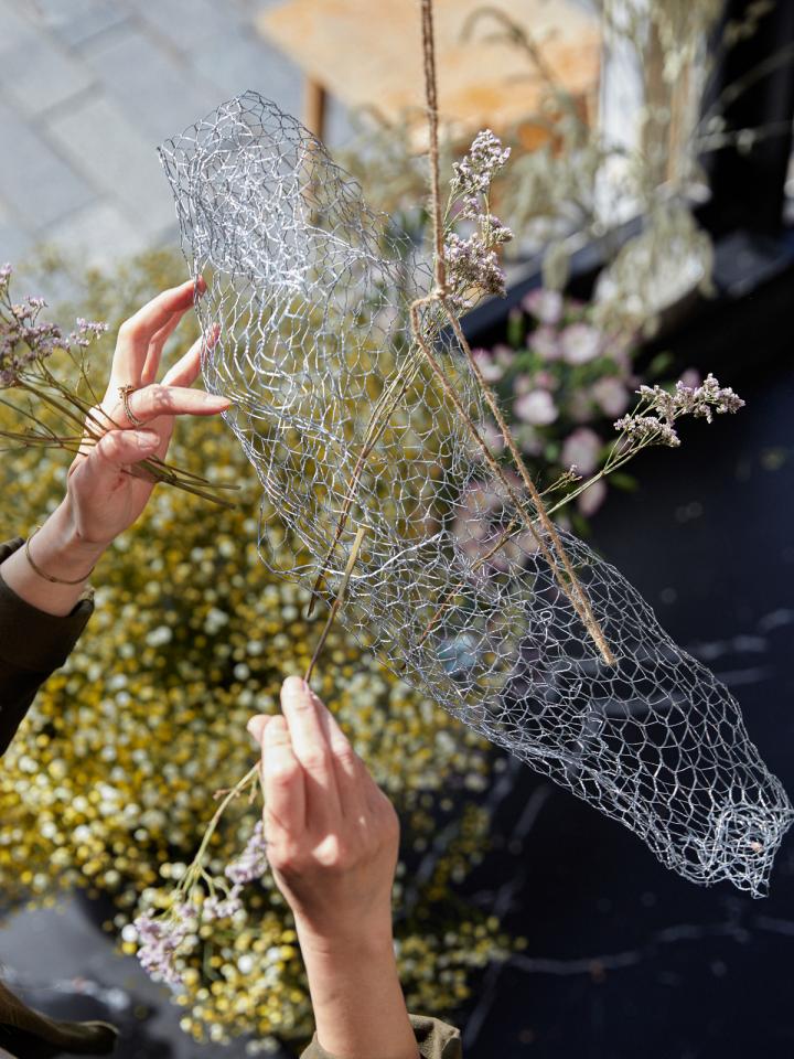 bloemenwolk kippengaas zelf maken