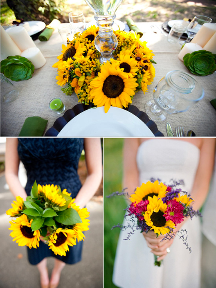 Sonnenblumen verleihen Ihrer Hochzeit eine fröhliche Note
