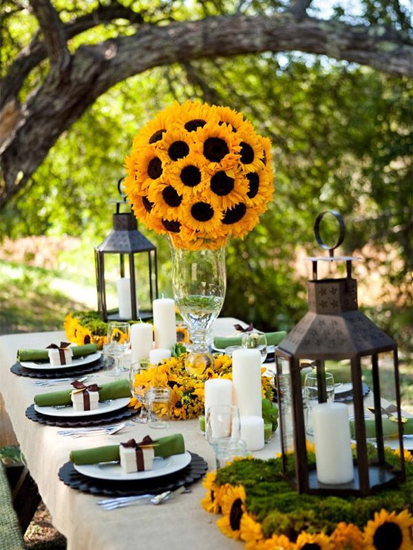 Sunflower party deals decorations