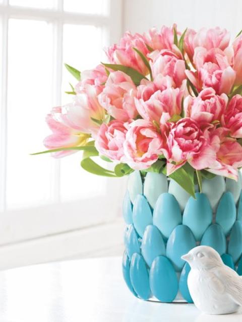 plastic spoon vase plastic spoon vase