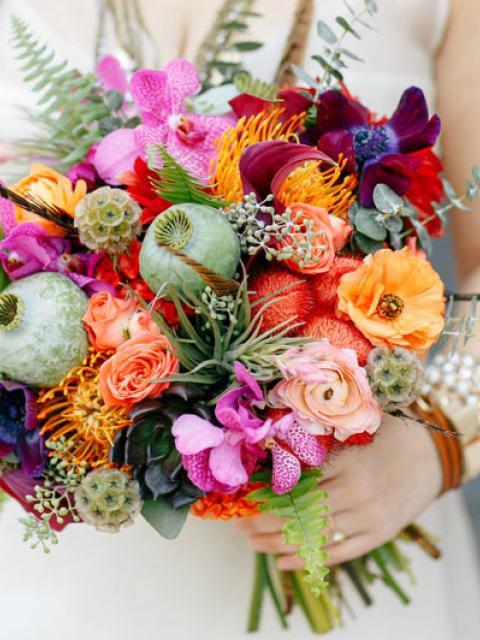 Boho-Chic Wedding Bouquet